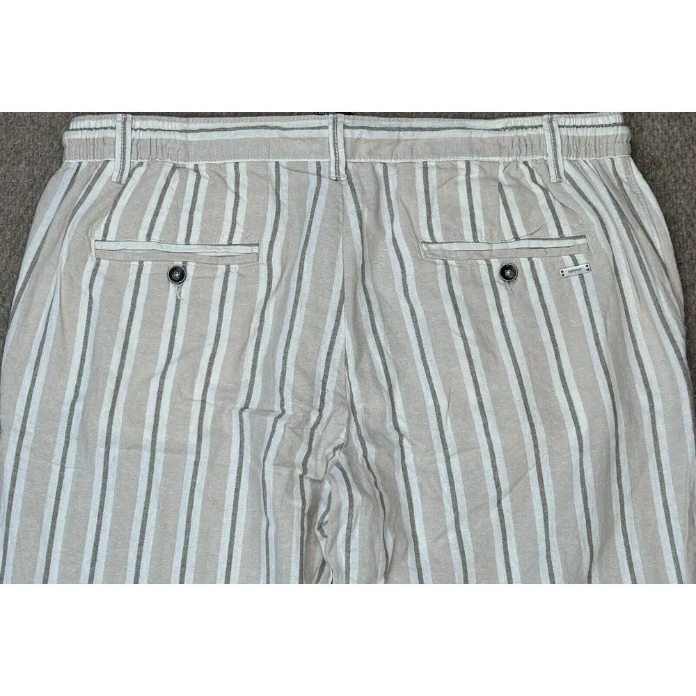 NOHOW Liam‎ Striped Beige Men's Casual Pants Size EU 54 US 40